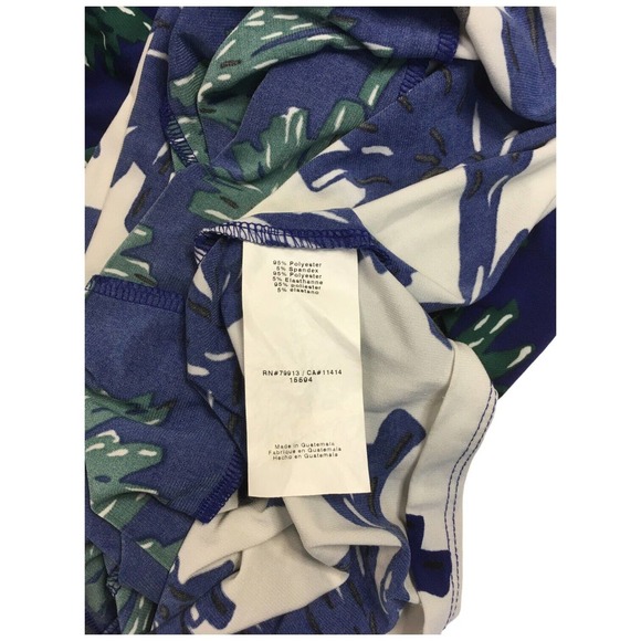 A Pea In The Pod Maternity Sleeveless Knot Front Leaf Stretch Maxi Dress Blue M - Picture 9 of 10